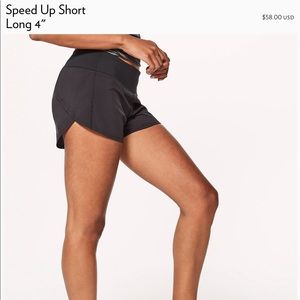 Lululemon Speed Up Short 4’